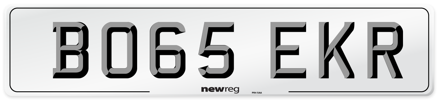 BO65 EKR Number Plate from New Reg